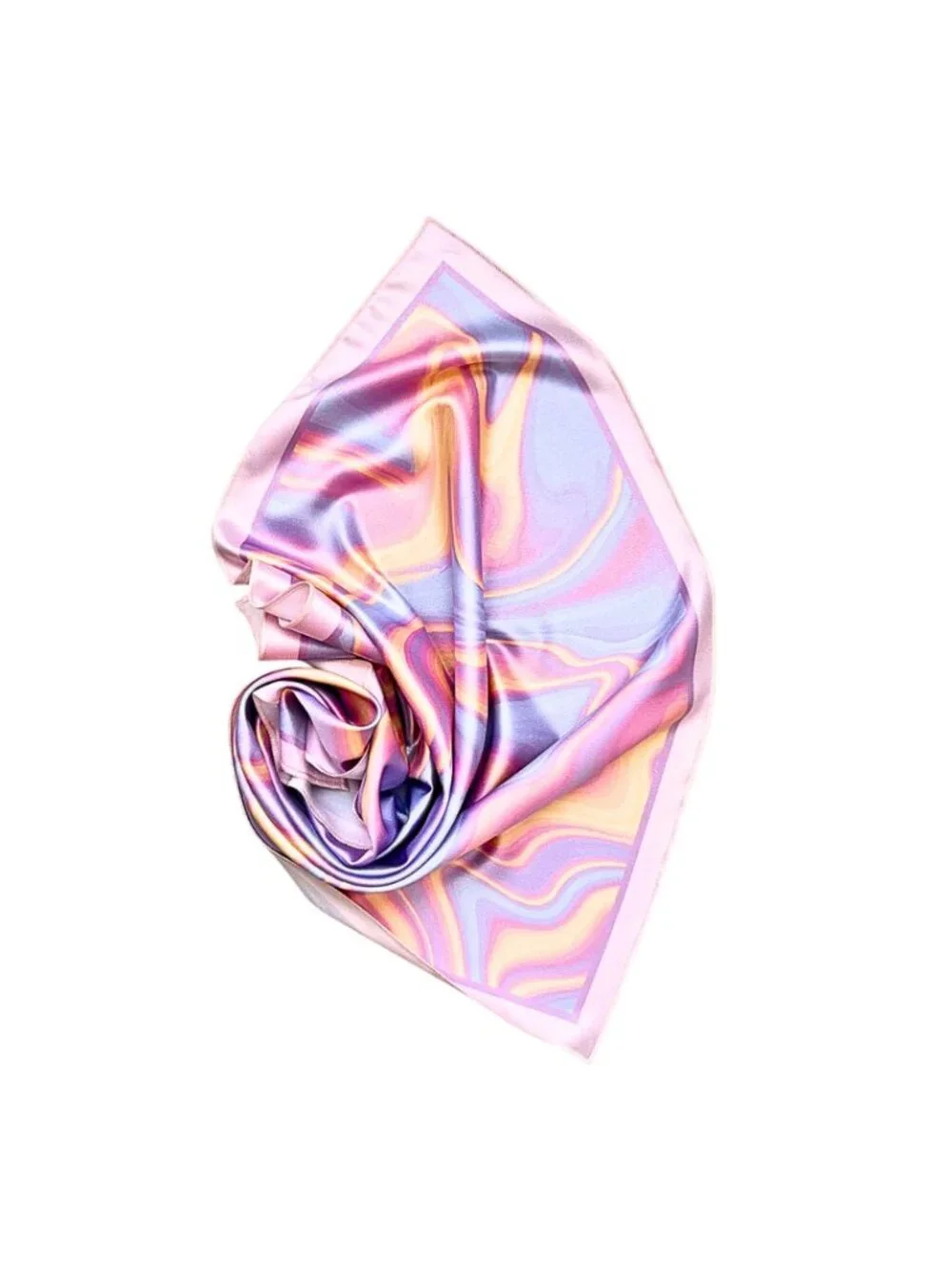 Galactic Pastel Marble Swirl Square Scarf 48x48cm | Custom Bandana NWOT